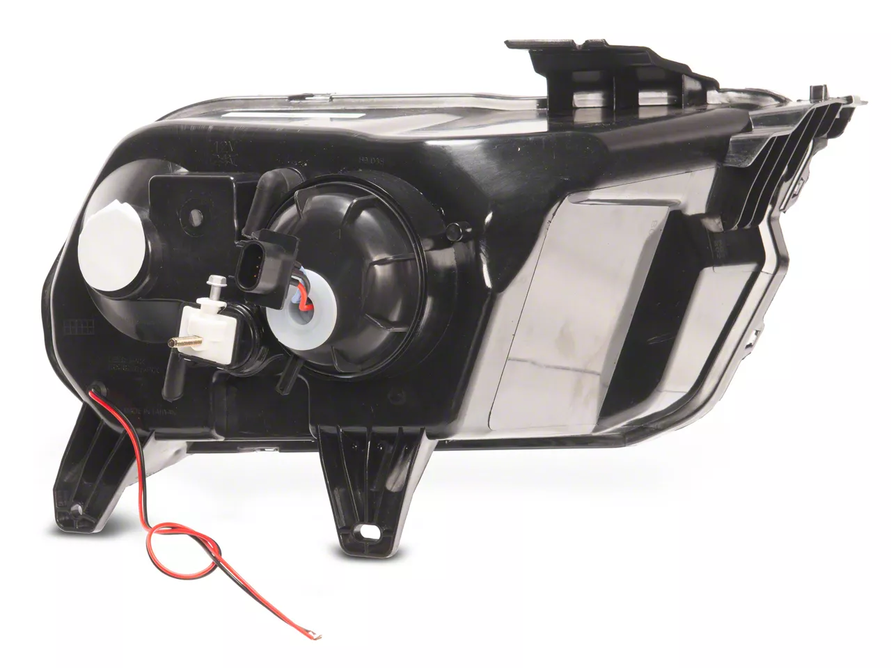 Raxiom Mustang CCFL Halo Projector Headlights; Black Housing