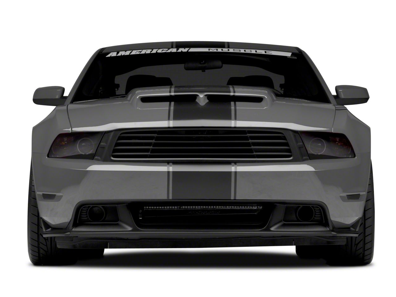 Raxiom Mustang CCFL Halo Projector Headlights; Black Housing
