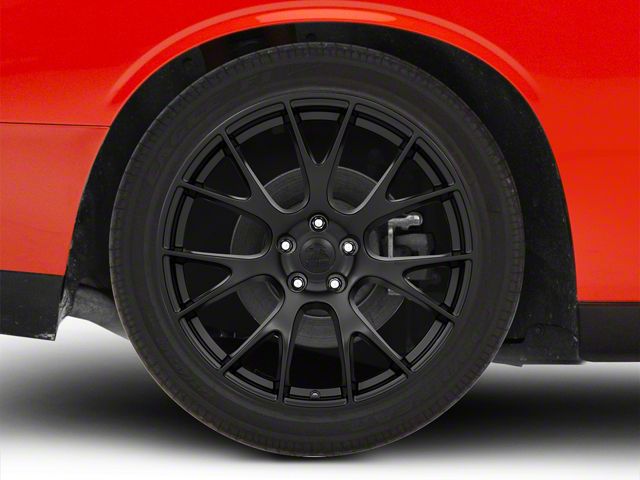 Hellcat Style Satin Black Wheel; Rear Only; 20x10 (08-23 RWD Challenger)