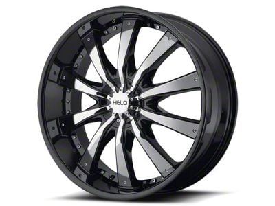 HELO HE875 Gloss Black with Removable Chrome Accents Wheel; 20x8.5 (06-10 RWD Charger)