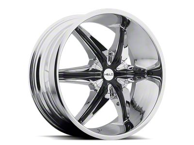 HELO HE866 Chrome with Gloss Black Accents Wheel; 20x8.5; 10mm Offset (08-23 RWD Challenger, Excluding Widebody)
