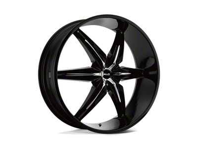 HELO HE866 Gloss Black with Removable Chrome Accents Wheel; 20x8.5 (08-23 RWD Challenger, Excluding Widebody)