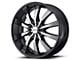 HELO HE875 Gloss Black with Removable Chrome Accents Wheel; 20x8.5 (08-23 RWD Challenger, Excluding Widebody)