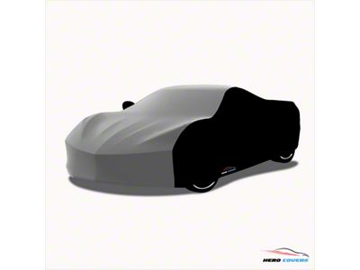 Hero Covers Two-Tone Outdoor Car Cover; Gray/Black (Universal; Some Adaptation May Be Required)