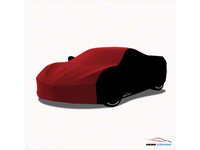 Hero Covers Two-Tone Indoor Car Cover; Red/Black (Universal; Some Adaptation May Be Required)