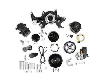 Holley Big Block Chevy Mid-Mount Complete Accessory System; Black