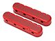 Holley LS Finned Valve Covers; Gloss Red (10-15 V8 Camaro)
