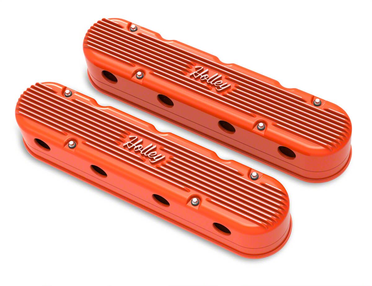 Holley Performance Camaro LS Vintage Series Valve Covers; Orange 241