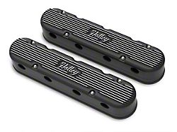 Holley LS Vintage Series Valve Covers; Satin Black (10-15 V8 Camaro)