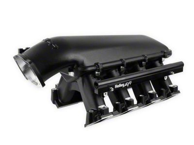 Holley LS7 EFI Hi-Ram Intake Manifold with 105mm LS Throttle Body Mount and Fuel Rails; Black (14-15 Camaro Z/28)