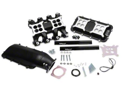 Holley Mid-Rise Intake Manifold; 92mm Top; Black (98-02 5.7L Camaro)