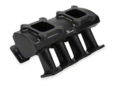 Holley Sniper Sheet Metal Fabricated Dual Plane Carbureted Intake Manifold; Black (98-02 5.7L Camaro)