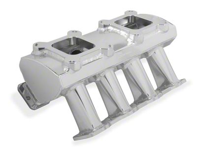 Holley Sniper Sheet Metal Fabricated Dual Plane Carbureted Intake Manifold; Silver (98-02 5.7L Camaro)