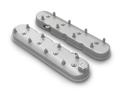 Holley Tall LS Valve Covers; Natural (10-15 V8 Camaro)