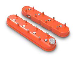 Holley Tall LS Valve Covers; Orange (10-15 V8 Camaro)