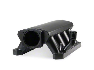 Sniper Fabricated Intake Manifold with 92mm LS Throttle Body Mount and Fuel Rails; Black (06-20 5.7L HEMI, 6.1L HEMI, 6.4L HEMI Charger)