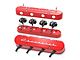 Holley Chevrolet Script Valve Covers; Gloss Red (97-13 Corvette C5 & C6, Excluding ZR1)