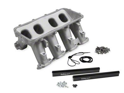Holley GM LT1 Hi-Ram Lower Intake Manifold with Port EFI Provisions and Fuel Rails (14-17 Corvette C7, Excluding Z06)