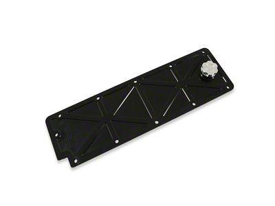 Holley LS Finned Valley Cover with Oil Fill; Black (05-13 Corvette C6, Excluding ZR1)