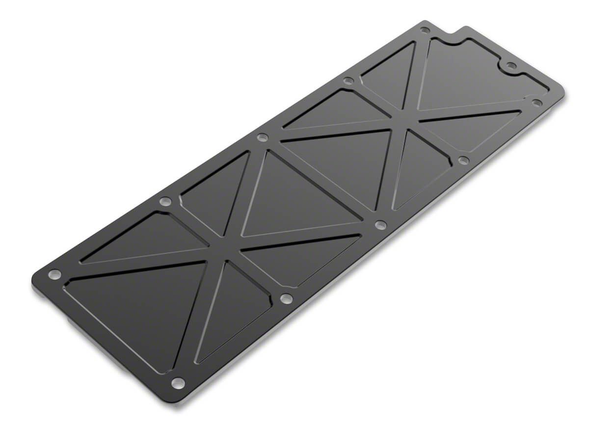 Holley Corvette LS Trussed Valley Cover; Black Anodized 241
