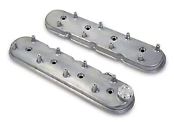 Holley LS Valve Covers; Natural (97-13 Corvette C5 & C6, Excluding ZR1)