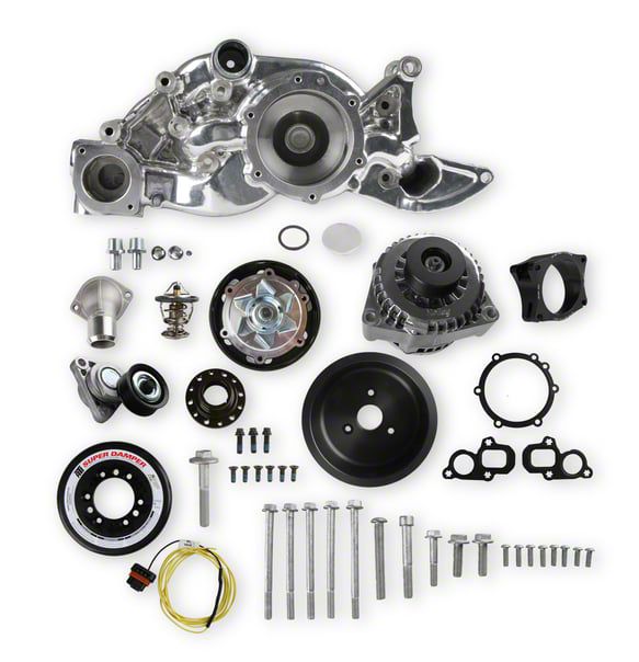 Holley Corvette MidMount Race Accessory Drive System Kit; Polished 20