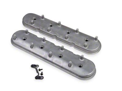 Holley Standard Height LS Valve Covers for Dry Sump Applications; Natural (06-13 Corvette C6 Z06)