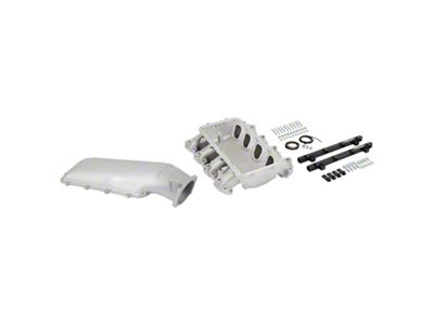 Holley EFI Lo-Ram Intake Manifold Kit and Port Injection Fuel Rails; Satin (16-24 Camaro LT1, SS)