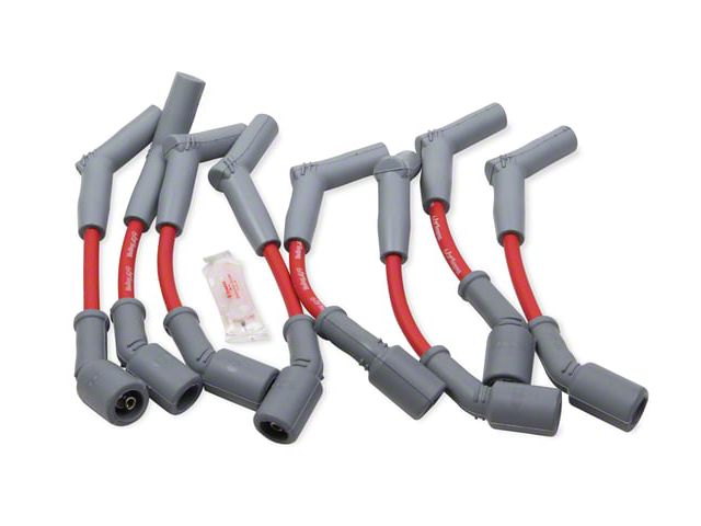 Holley EFI Spark Plug Wire Set; Red/Gray Boots (10-15 Camaro SS)