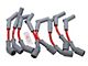 Holley EFI Spark Plug Wire Set; Red/Gray Boots (10-15 Camaro SS)