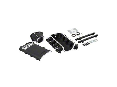 Holley EFI Ultra Lo-Ram Intake Manifold Kit and Port Injection Fuel Rails; Black (16-24 Camaro LT1, SS)