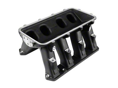 Holley EFI Gen II HEMI Hi-Ram Intake Manifold Base; Black (08-20 5.7L HEMI, 6.1L HEMI, 6.4L HEMI Challenger)