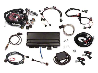 Holley EFI Terminator X Max Fuel Injection System with Drive-By-Wire Throttle Body Control for EV1 Fuel Injectors (13-23 V8 HEMI Challenger w/o VVT, Excluding 6.2L HEMI)
