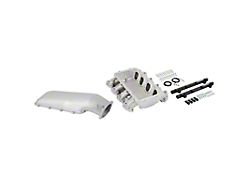 Holley EFI Lo-Ram Intake Manifold Kit and Port Injection Fuel Rails; Satin (14-26 Corvette C7 & C8, Excluding ZR1)