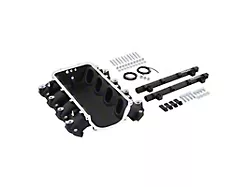 Holley EFI Ultra Lo-Ram Intake Manifold Base and Port Injection Fuel Rails; Black (14-24 Corvette C7 & C8, Excluding ZR1)