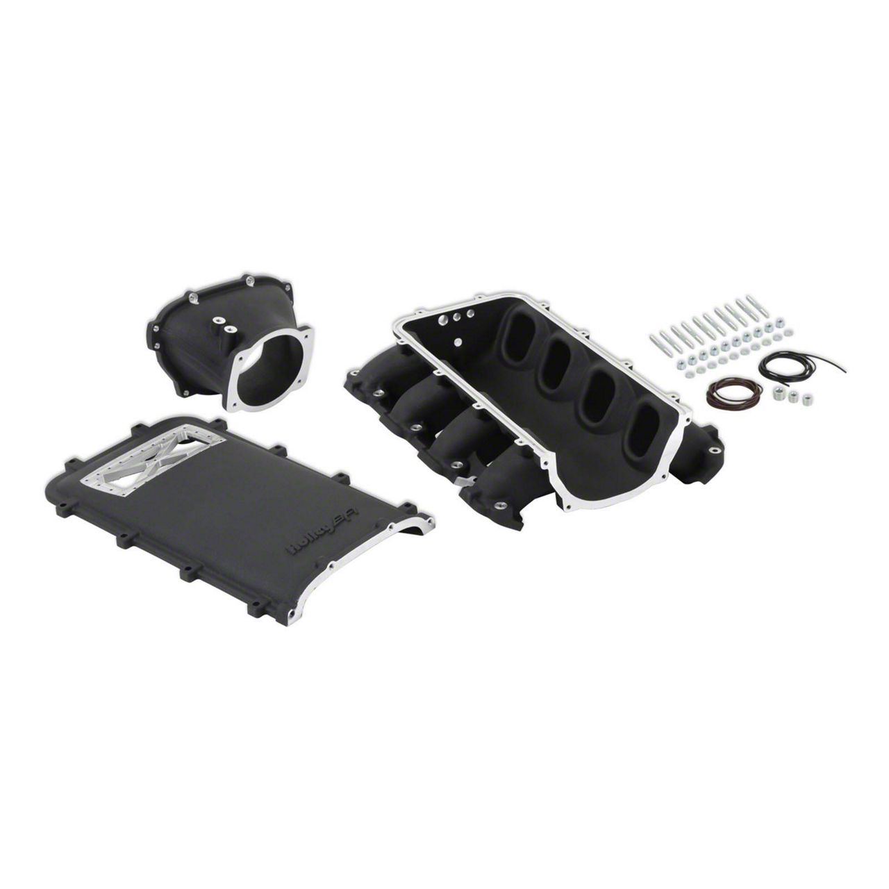 Holley EFI Corvette Ultra LoRam Intake Manifold Kit; Black 300717BK (1424 Corvette C7 & C8