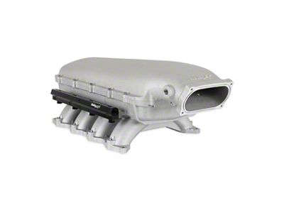 Holley EFI Hi-Ram Intake Manifold with 2007-2014 GT500 Throttle Body Mount; Satin (11-23 Mustang GT, GT350)