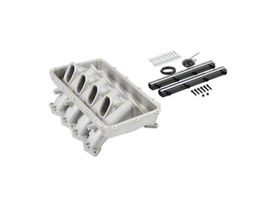 Holley EFI Hi-Ram Intake Manifold Base; Satin (11-23 Mustang GT, GT350)