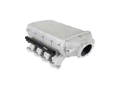 Holley EFI Ultra Lo-Ram Intake Manifold with 2015-2023 GT350/GT500 Throttle Body Mount; Satin (11-23 Mustang GT, GT350)