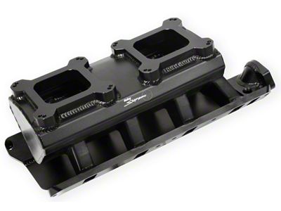 Sniper Sniper 289/302 Small Block Single Plane Dual Quad Carbureted Intake Manifold; Black (79-95 5.0L Mustang)