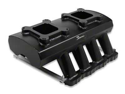 Holley Fabricated Single Plane Dual Quad Carbureted Intake Manifold; Black (05-09 Mustang GT)