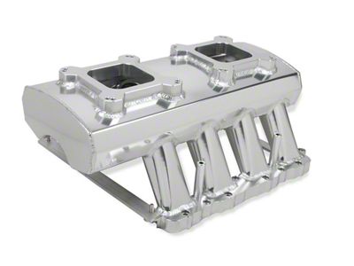Holley Hi-Ram Single Plane 2x4 EFI Intake Manifold; Silver (05-09 Mustang GT)
