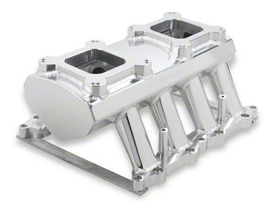 Holley Hi-Ram Single Plane 2x4 EFI Intake Manifold; Silver (11-14 Mustang GT)
