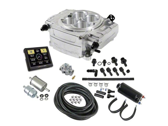 Holley Sniper 2 EFI with Inline Pump; Polished (Universal; Some Adaptation May Be Required)