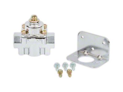 Holley Chrome Carbureted Fuel Pressure Regulator; 4.5 to 9 PSI