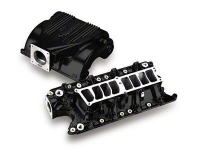 Holley SysteMAX EFI Intake Manifold; Black Ceramic (86-93 5.0L Mustang)