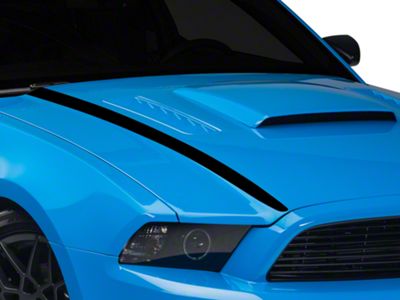 SEC10 Hood Accent Decal; Gloss Black (13-14 Mustang)