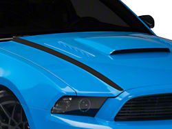 SEC10 Hood Accent Decal; Matte Black (13-14 Mustang)