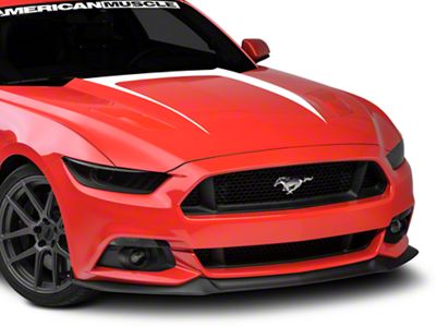 SEC10 Hood Graphic Decal; White (15-17 Mustang GT, EcoBoost, V6)
