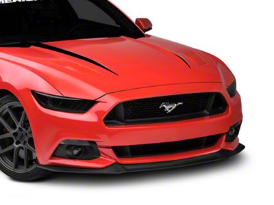 SEC10 Hood Accent Decal; Gloss Black (15-17 Mustang GT, EcoBoost, V6)